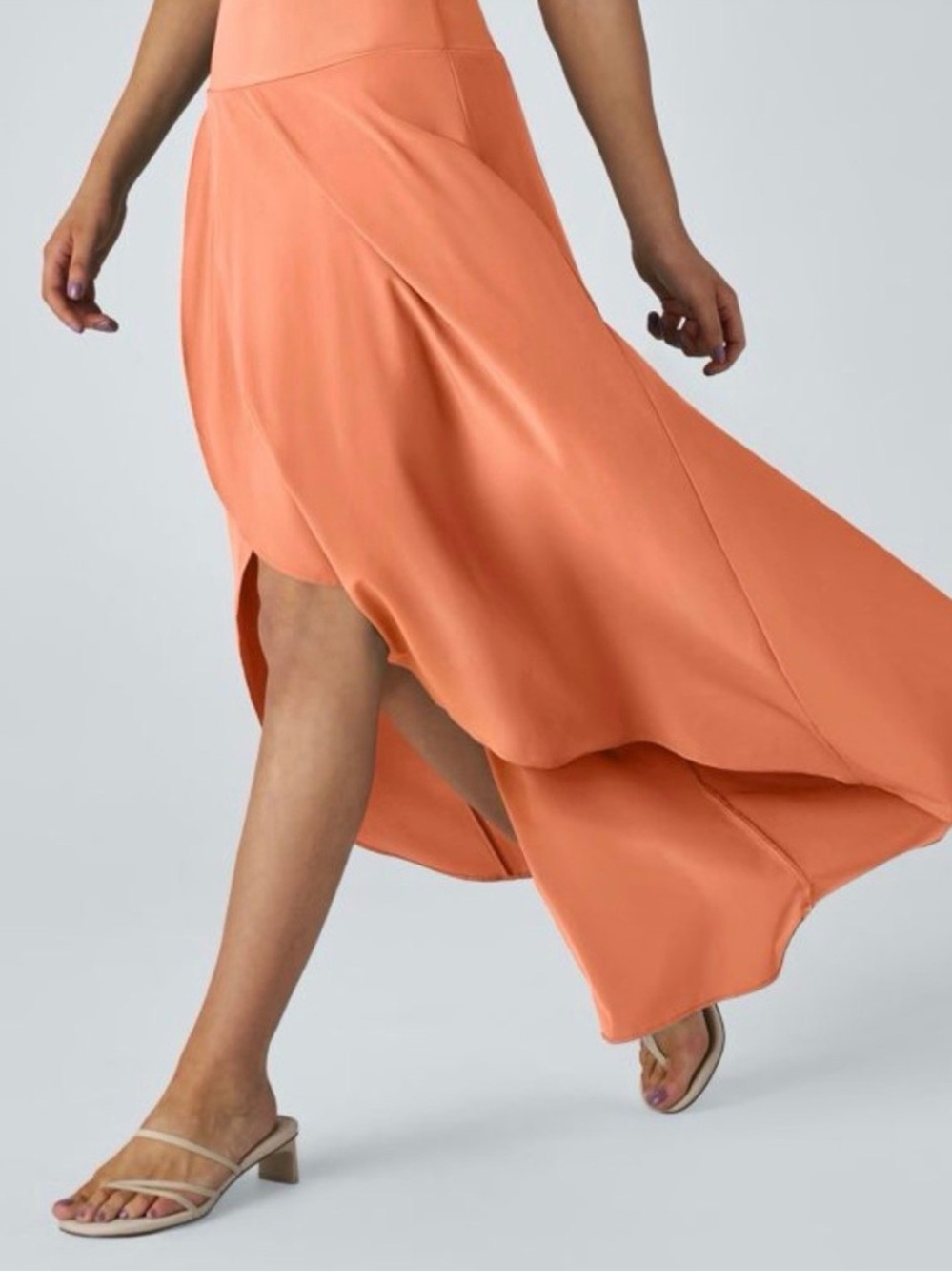 Halara Breezeful High Waisted High Low Ruffle 2-in-1 Flowy Quick Dry Skirt S Reg